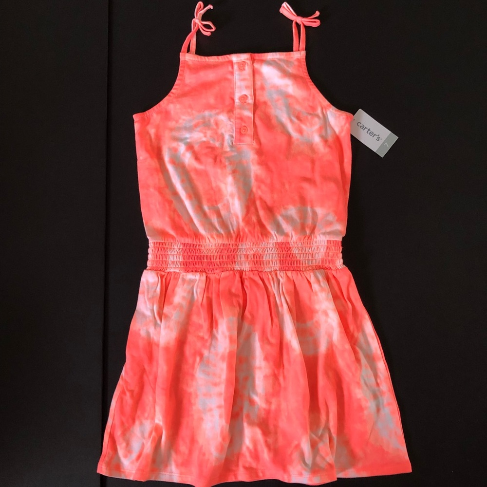 Orange tie dye dress